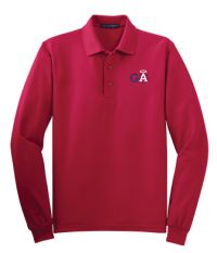 Guardian Angels Uniform Long Sleeve Polo-RED